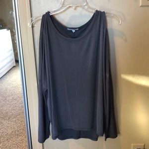 Long sleeve open shoulder blouse!